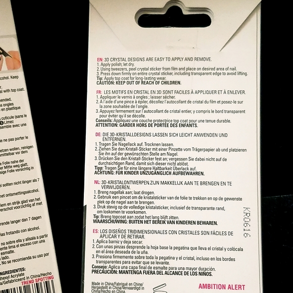 NWT Kiss Real Crystals Adhesive Nail Gems AMBITION ALERT! - Picture 3 of 6